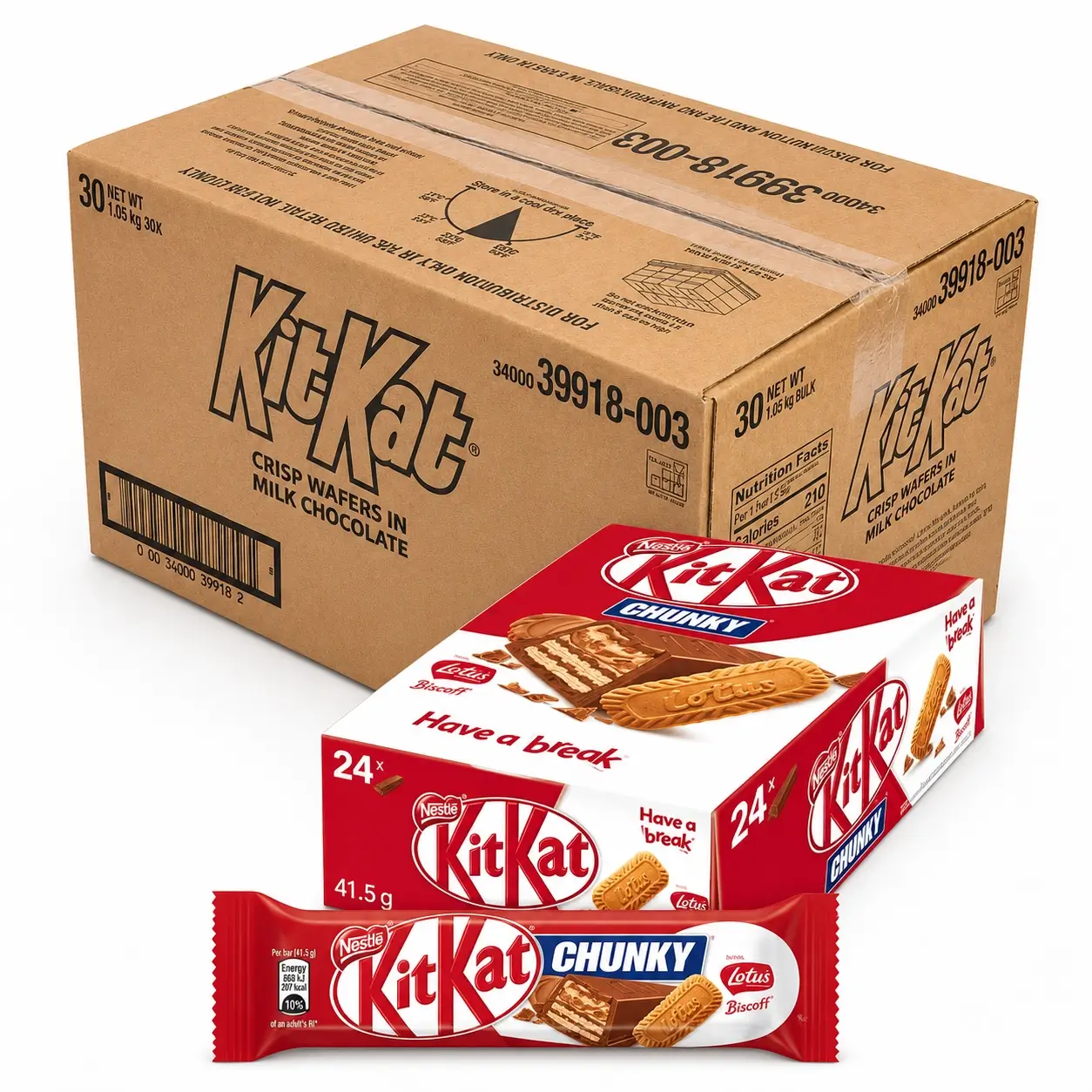 Nestle KitKat Chunky With Lotus Biscoff Chocolate
