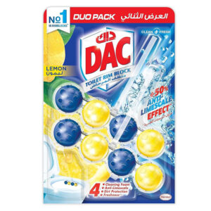 DAC Power Active Lemon Toilet Rim Block Duo Pack 100g
