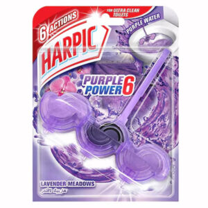 Harpic Active Purple Power Toilet Rim Block Lavender Meadows 35g