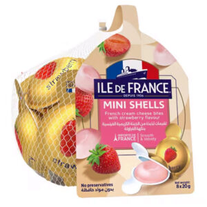 Ile De France Mini Shells French Cream Cheese Bites With Strawberry Flavour 8x20g