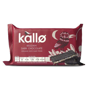 Kallo Belgian Dark Chocolate Organic Rice Cake Thins 90g