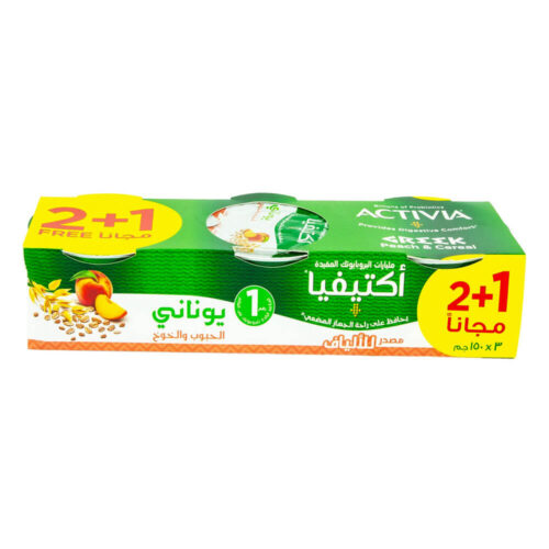 أكتيفيا زبادي يوناني باللبن الزبادي اليوناني والخوخ