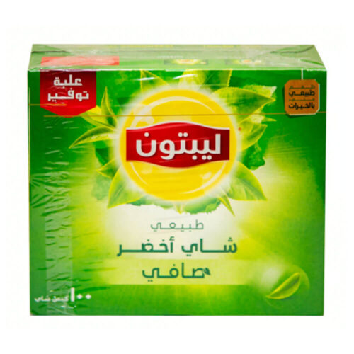 أكياس شاي ليبتون الأخضر النقي