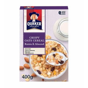 Quaker Oats Cereals Raisin & Almond 400g