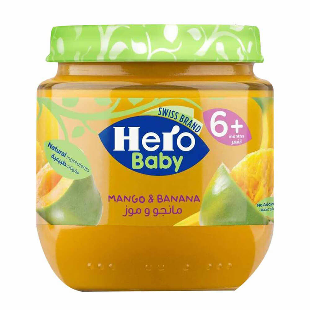 هيرو مهروس المانجو والخوخ للاطفال (6 أشهر فما فوق، 125 جم)