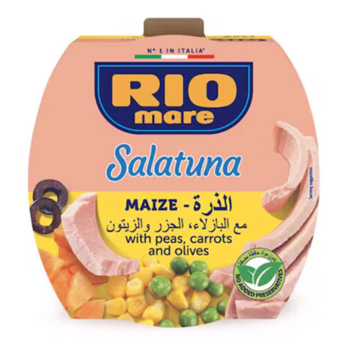 Rio Mare Salatuna Maize with Peas Carrots and Olives 160g