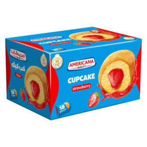 Americana Strawberry Filled Cupcake (Saudi Arabia) 28g Pack of 18