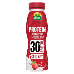 ندى بروتين حليب الفراولة
