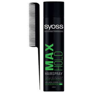 Syoss Max Hold Hair Spray 400ml + Hair Comb