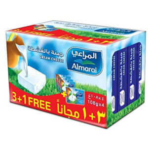 جبن كريمي المراعي قطع 4×108 جم