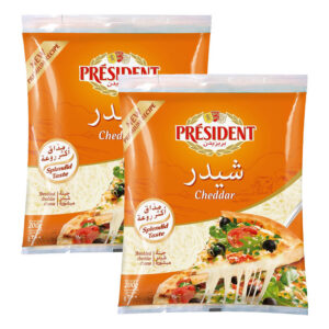 جبن شيدر مبشور بريزيدنت 2×200 جم