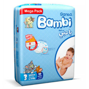 حفاضات سانيتا بامبي مقاس 3 – 92 قطعة