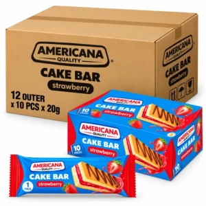 Americana Uncoated Strawberry Cake Bar 20g