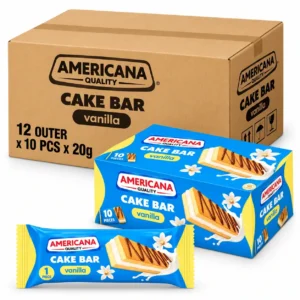 Americana Uncoated Vanilla Cake Bar 20g